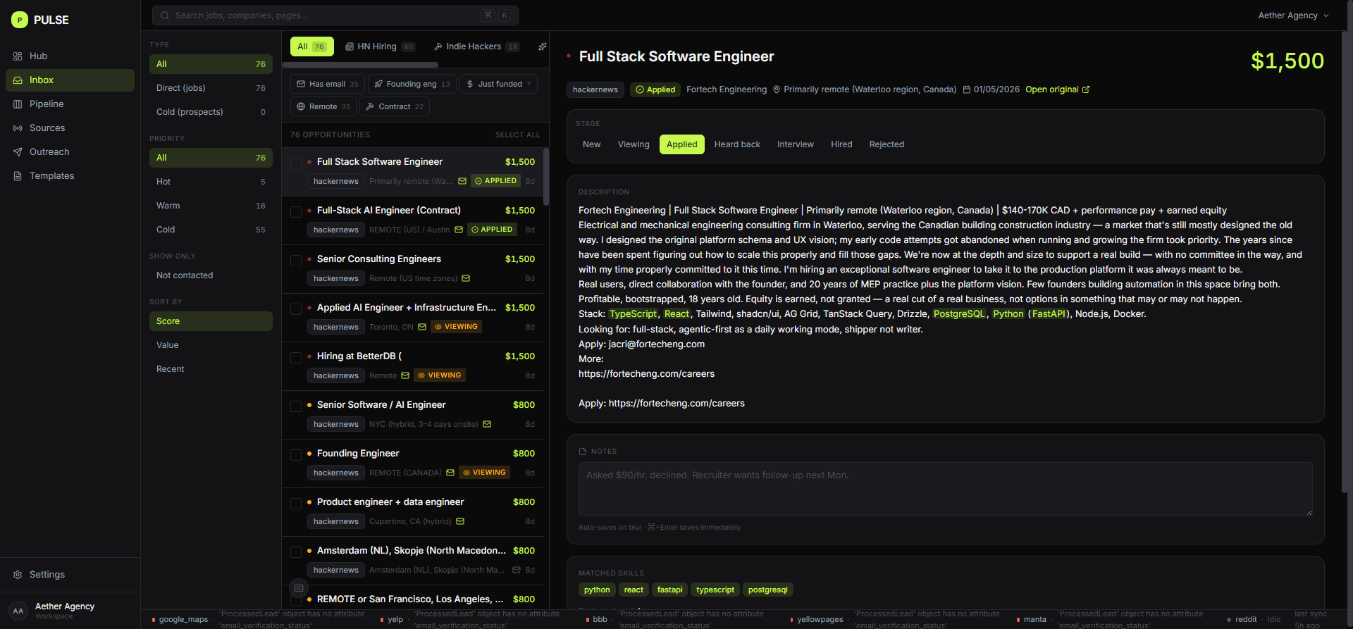 Pulse project preview