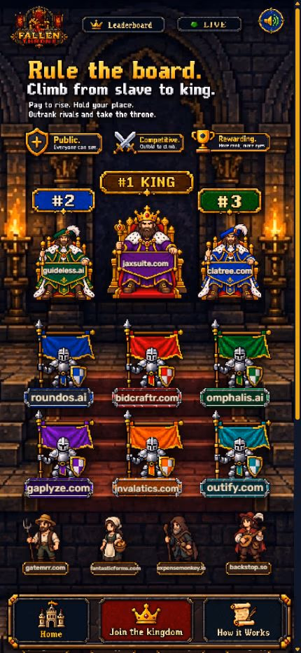 Fallen Throne mobile leaderboard